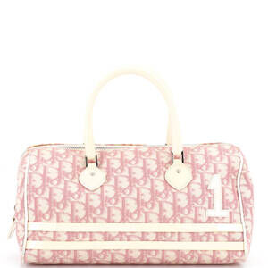 Christian Dior Medium Vintage Boston Bag Diorissimo Canvas